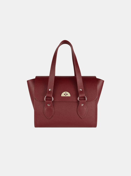 The Small Emily - Rhubarb Red Saffiano - Cambridge Satchel US Store