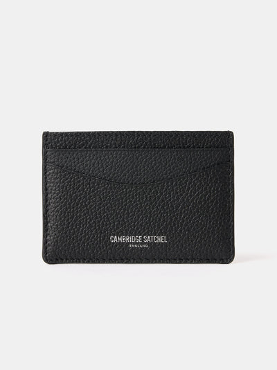 The Card Case - Black Madras Grain