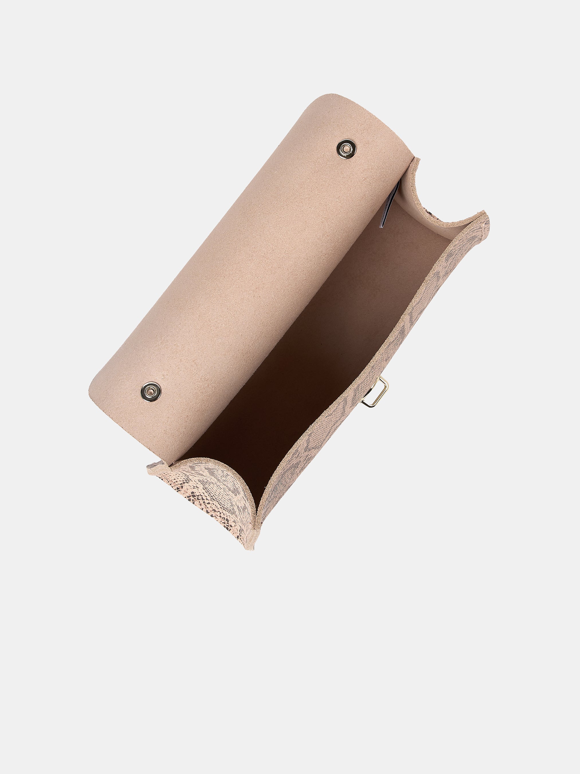 The Mini Poppy - Flax Matte Python & Slate Grey