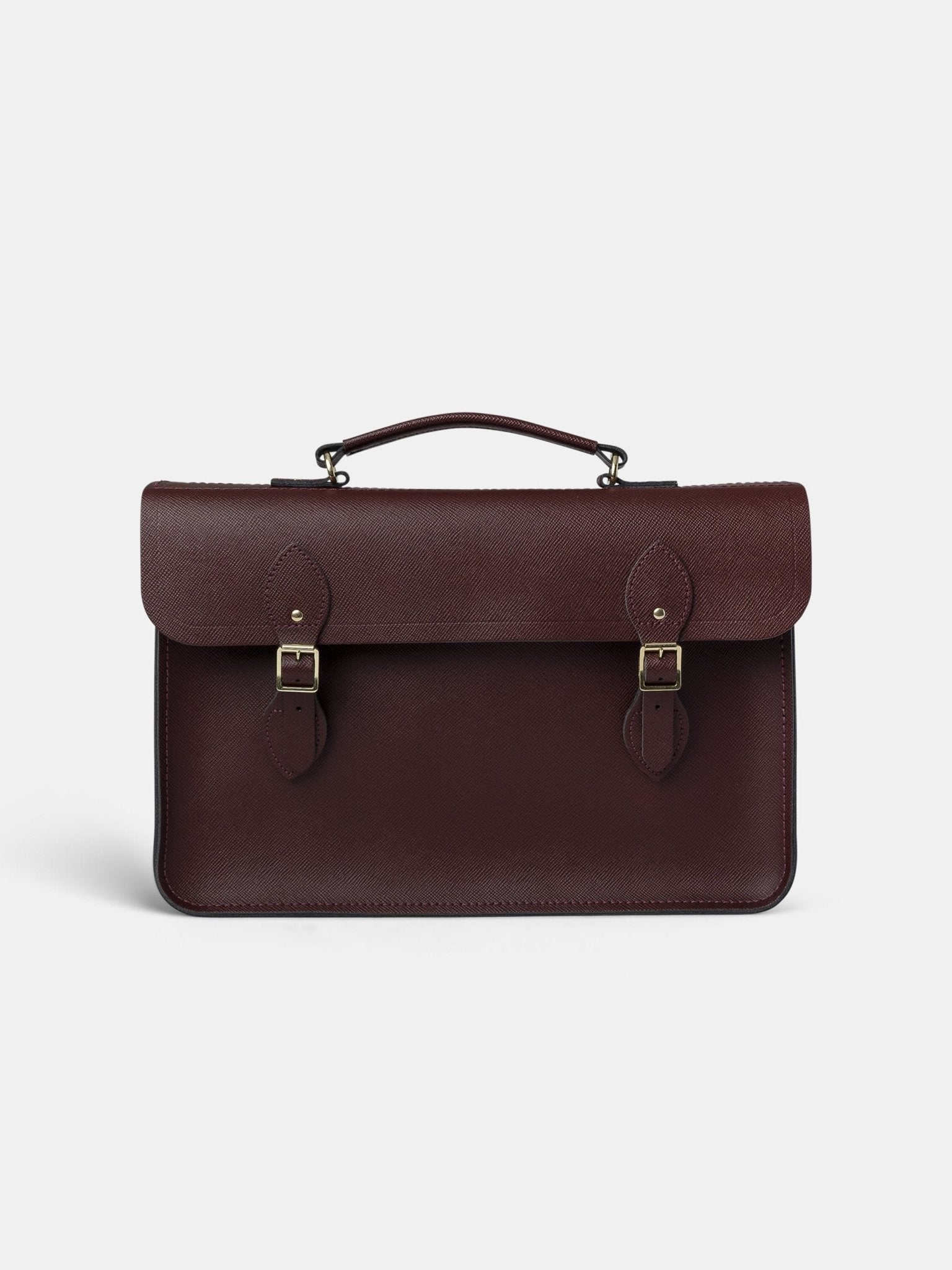 The Briefcase - Oxblood Saffiano - Cambridge Satchel US Store