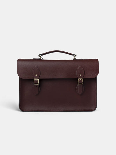 The Briefcase - Oxblood Saffiano - Cambridge Satchel US Store