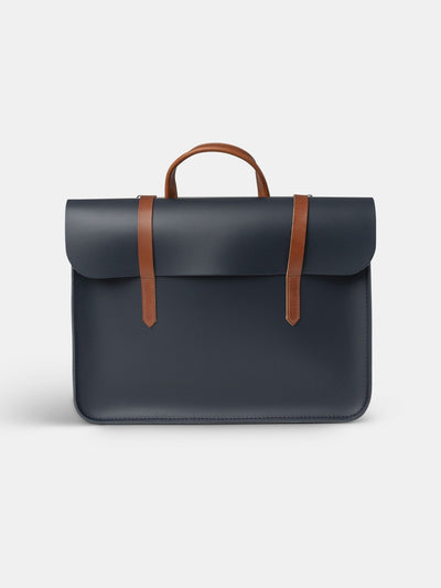 The Music Case - Navy & Tan - Cambridge Satchel US Store