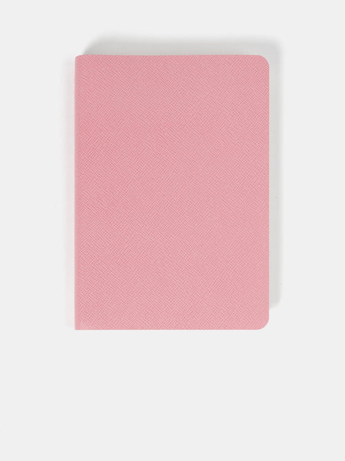 The A5 Notebook - Salmon Pink Saffiano