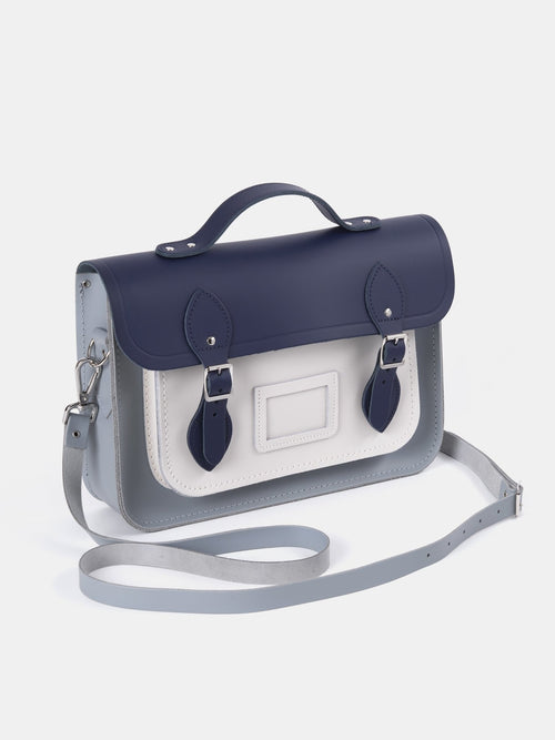 The 13 Inch Batchel - Midnight Picnic Matte, French Grey & Clay - The Cambridge Satchel Company US Store