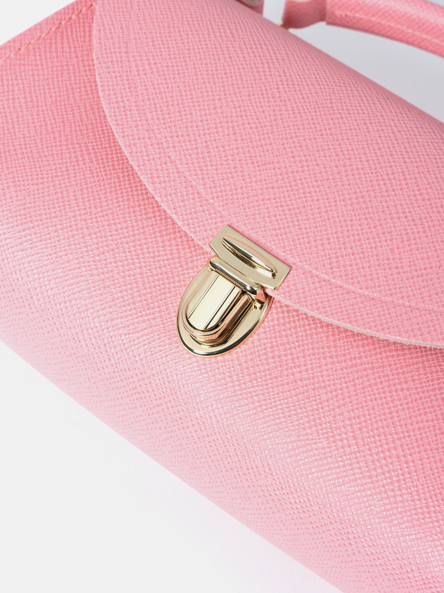 The Mini Poppy - Salmon Pink Saffiano - The Cambridge Satchel Company US Store