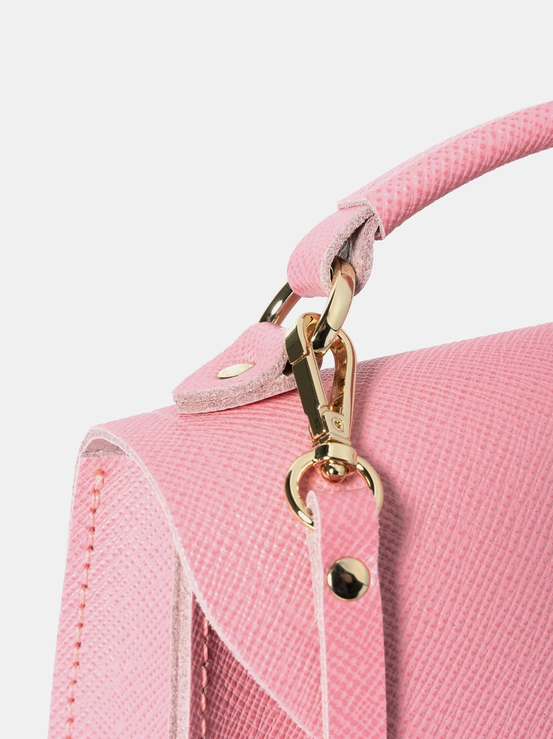 The Mini Poppy - Salmon Pink Saffiano - The Cambridge Satchel Company US Store
