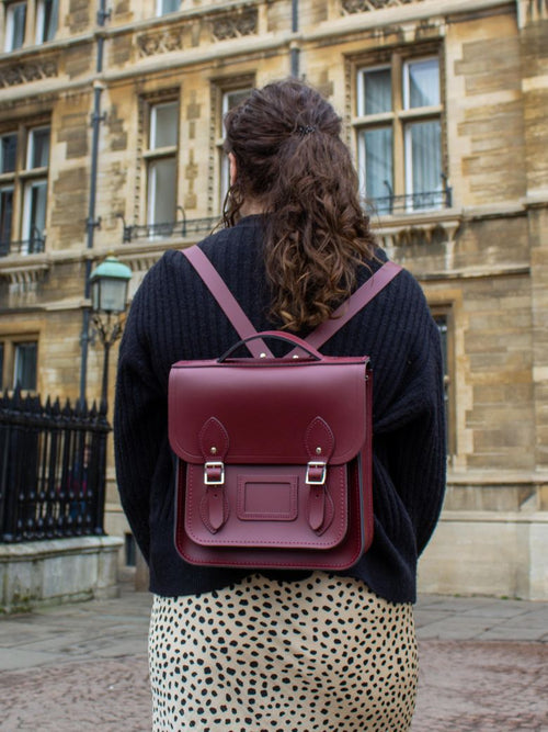 The Small Portrait Backpack - Oxblood - Cambridge Satchel US Store