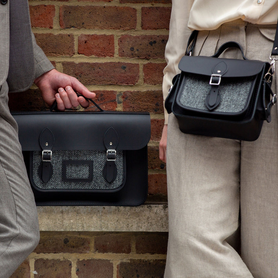 Introducing Black Matte with Herringbone Tweed - Cambridge Satchel US Store