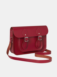 The 11 Inch Satchel - Crimson
