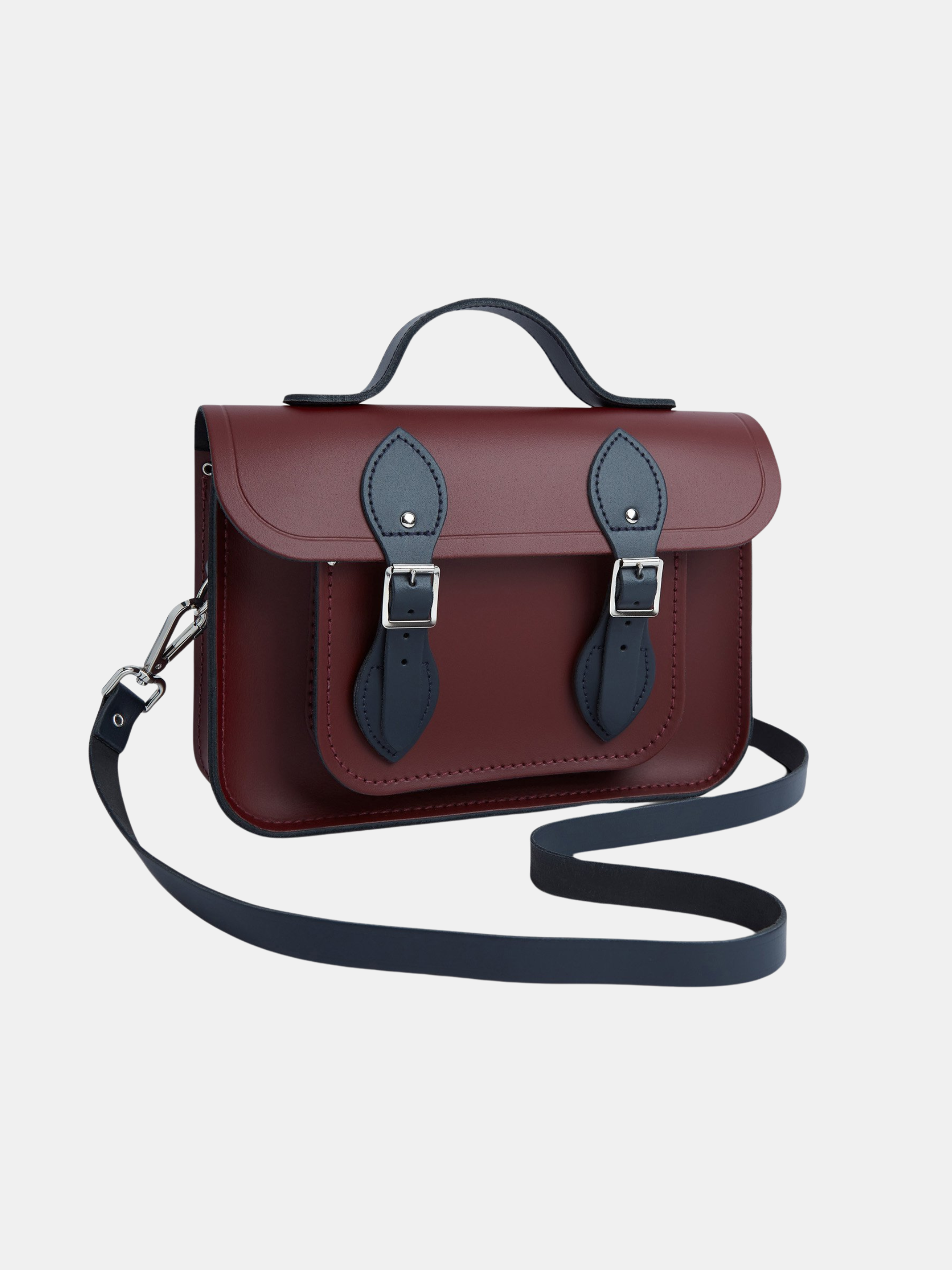 Cambridge Satchel The 11 inch Batchel Oxblood Navy