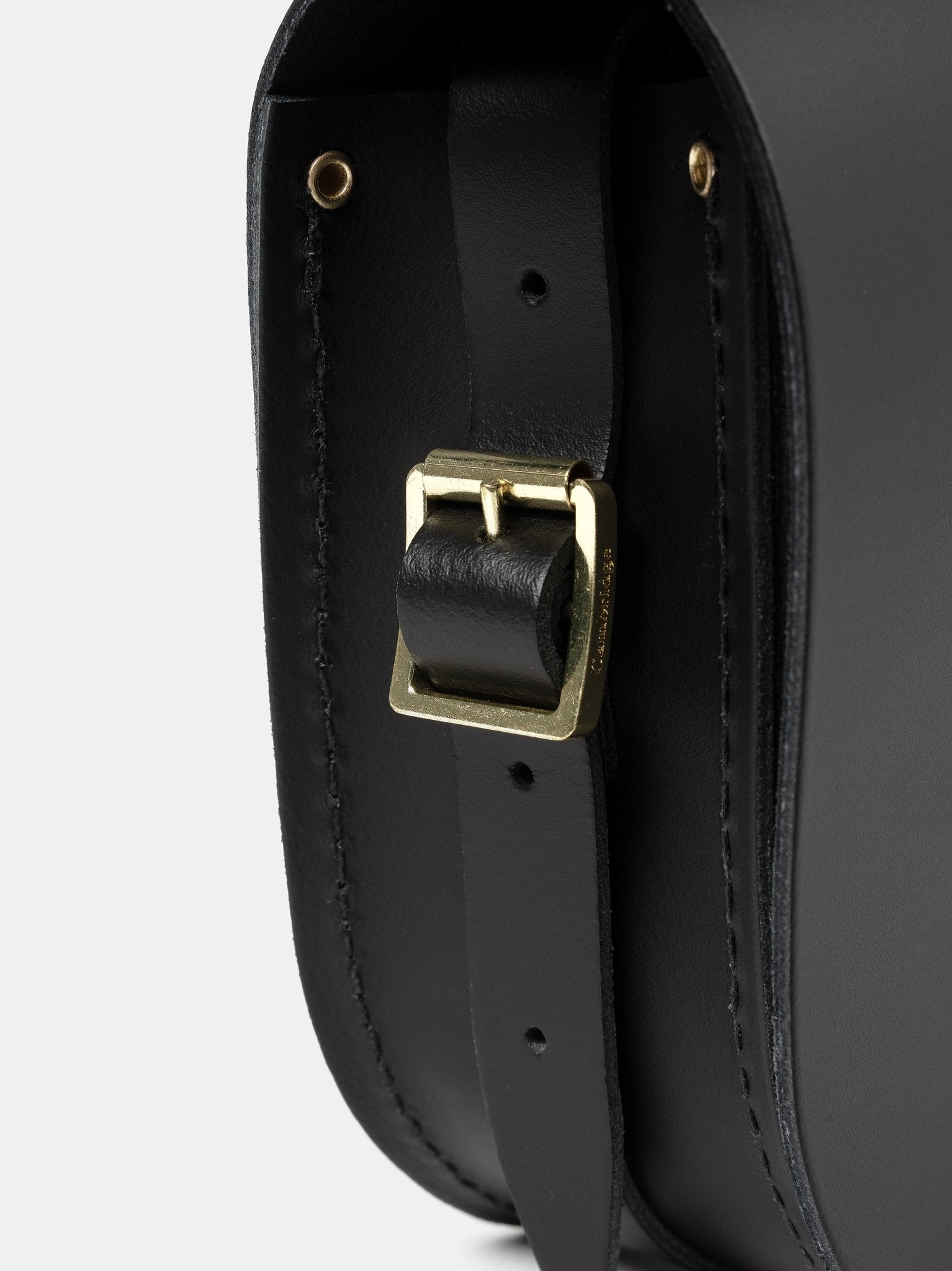 The Saddle Bag - Black & Gold - Cambridge Satchel