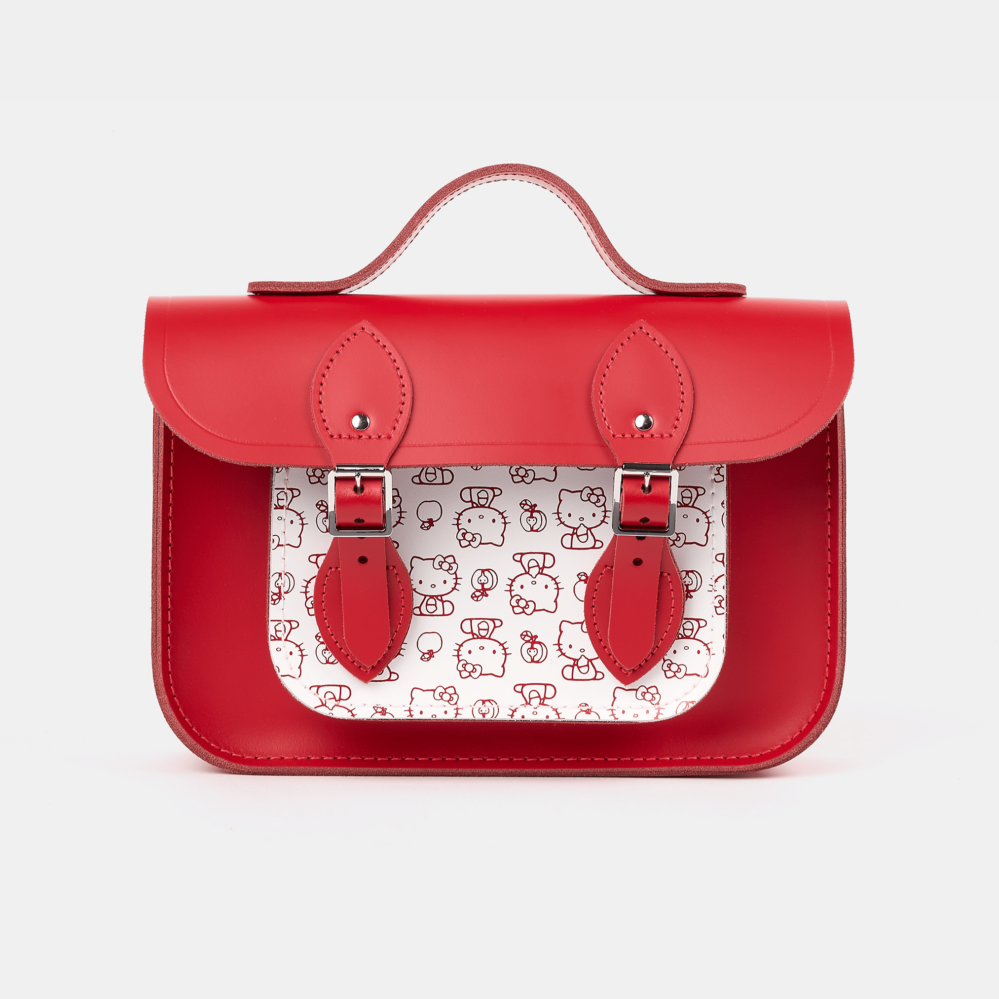 The Hello Kitty 11 Inch Batchel - Red & Brilliant White - Cambridge Satchel