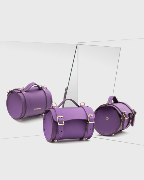 The Micro Bowls Bag - Purple Sapphire Matte - Cambridge Satchel US Store