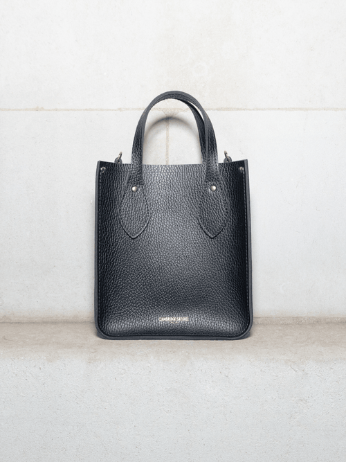 The Mini Tote - Black Celtic Grain - Cambridge Satchel US Store