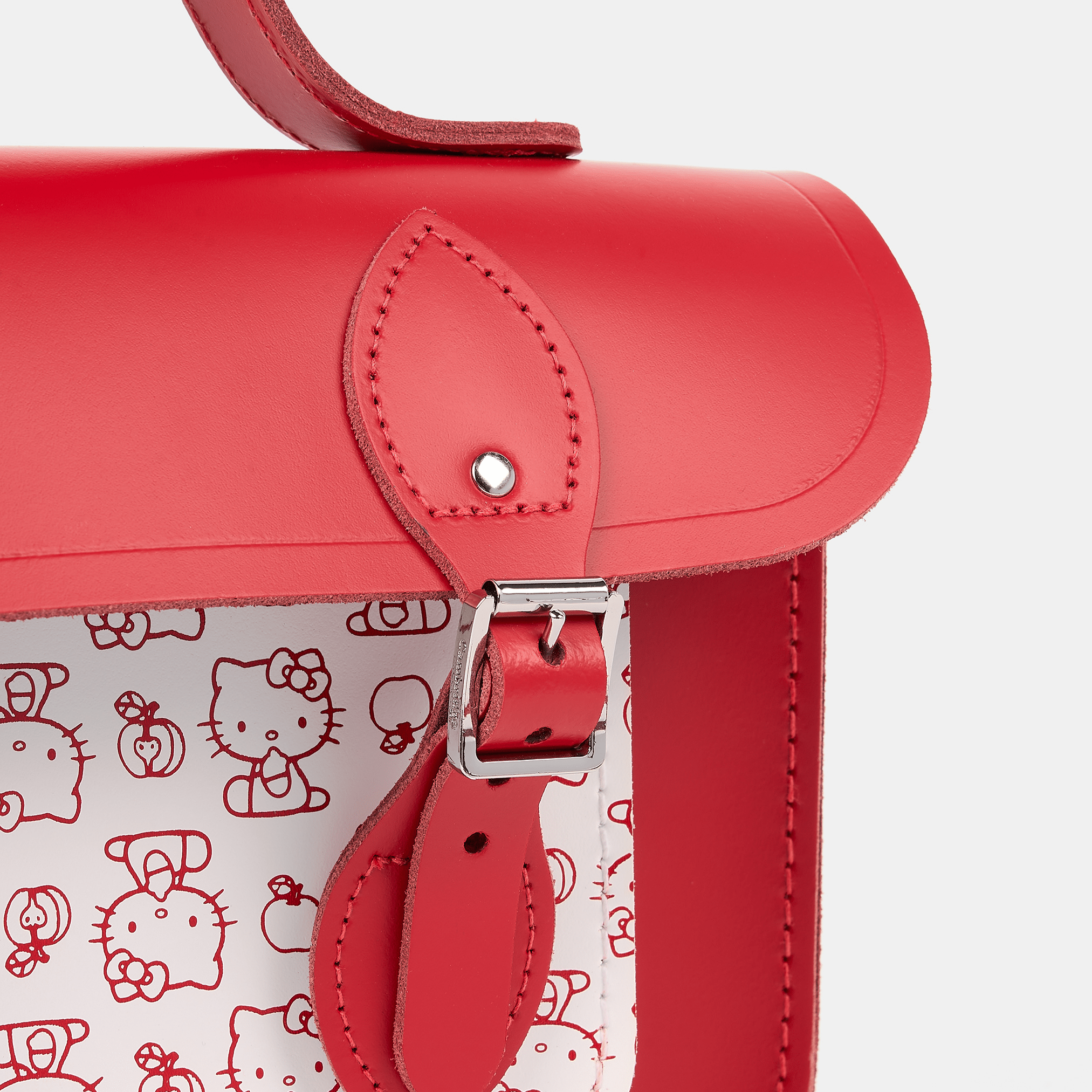 The Hello Kitty 11 Inch Batchel - Red & Brilliant White - Cambridge Satchel