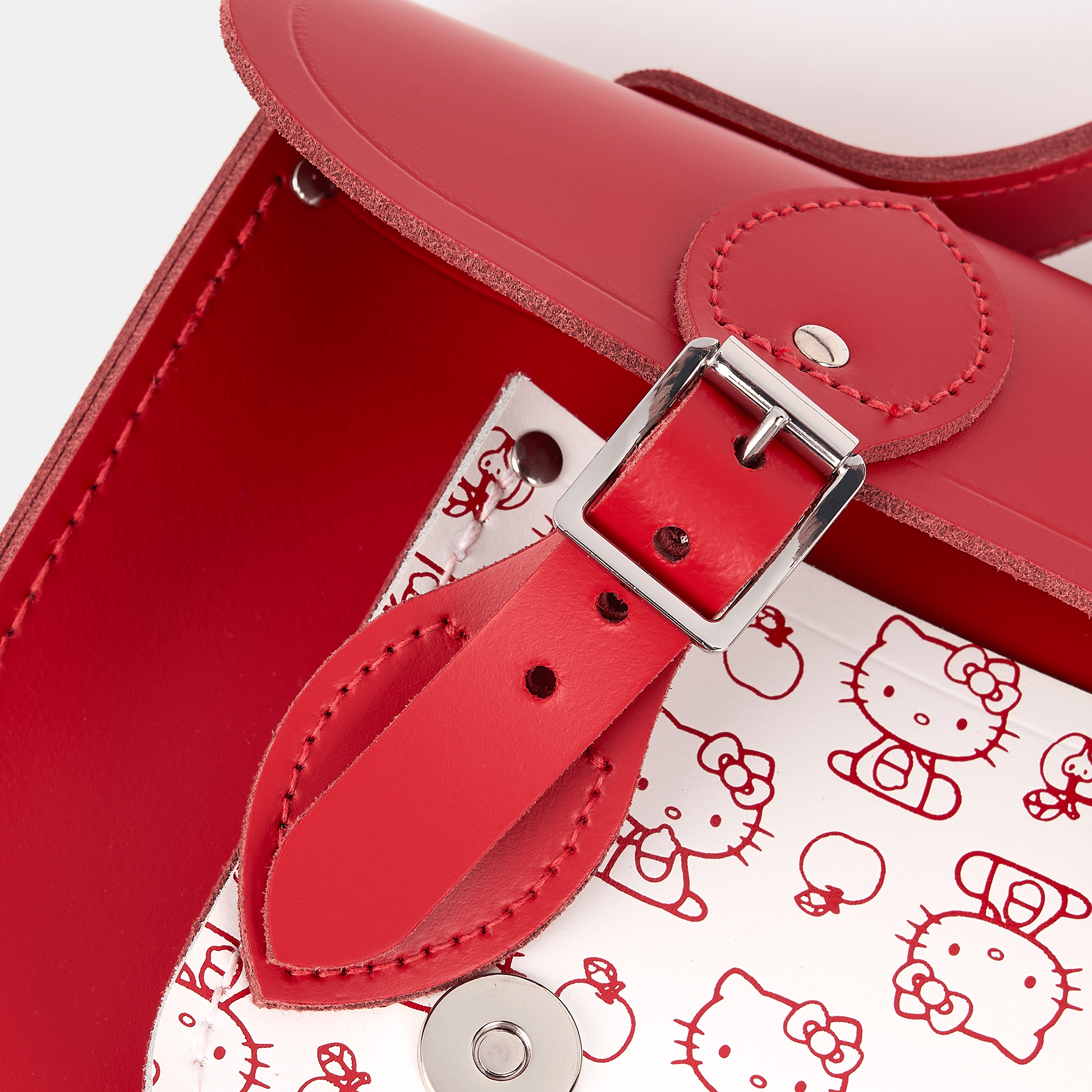 The Hello Kitty 11 Inch Batchel - Red & Brilliant White - Cambridge Satchel US Store