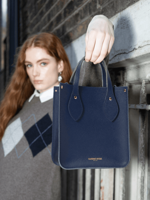 The Mini Tote - Blueberry Saffiano - Cambridge Satchel US Store