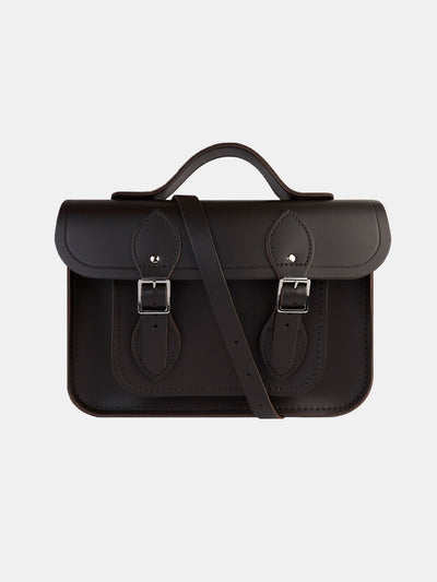 The 11 Inch Batchel in Leather - Dark Brown