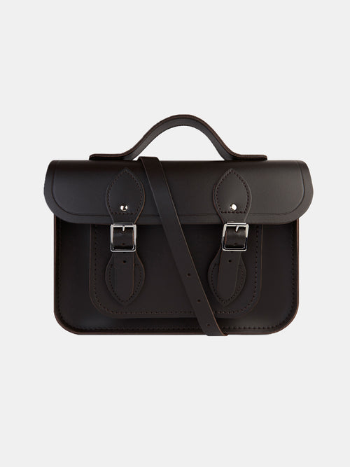 The 11 Inch Batchel in Leather - Dark Brown
