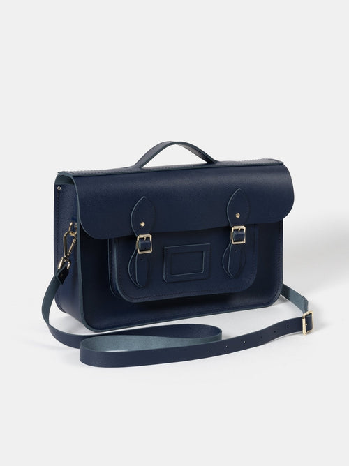 The 15 Inch Batchel - Blueberry Saffiano - Cambridge Satchel US Store