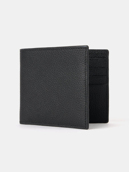 Black Madras Grain Cambridge Satchel Billfold Wallet