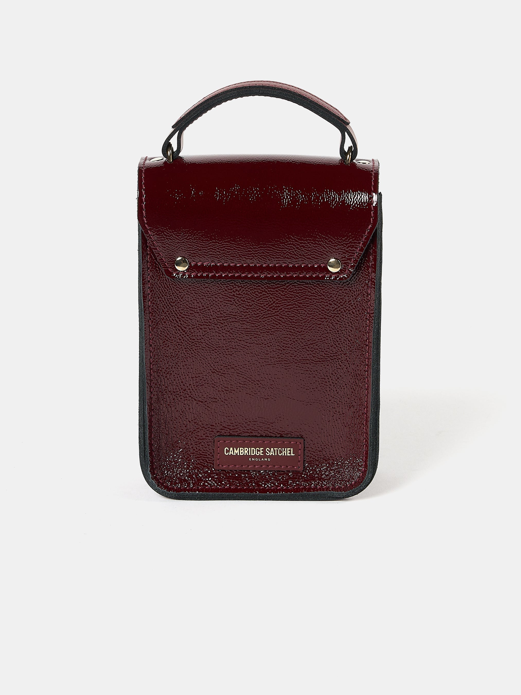 Mini Binocular Crossbody Bag - Oxblood Patent | Cambridge Satchel