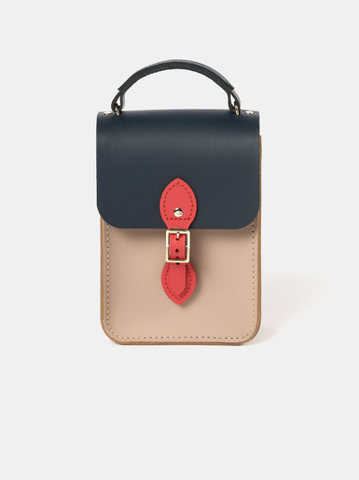 The Mini Binocular Bag - Biscuit, Navy & Chilli Jam Matte