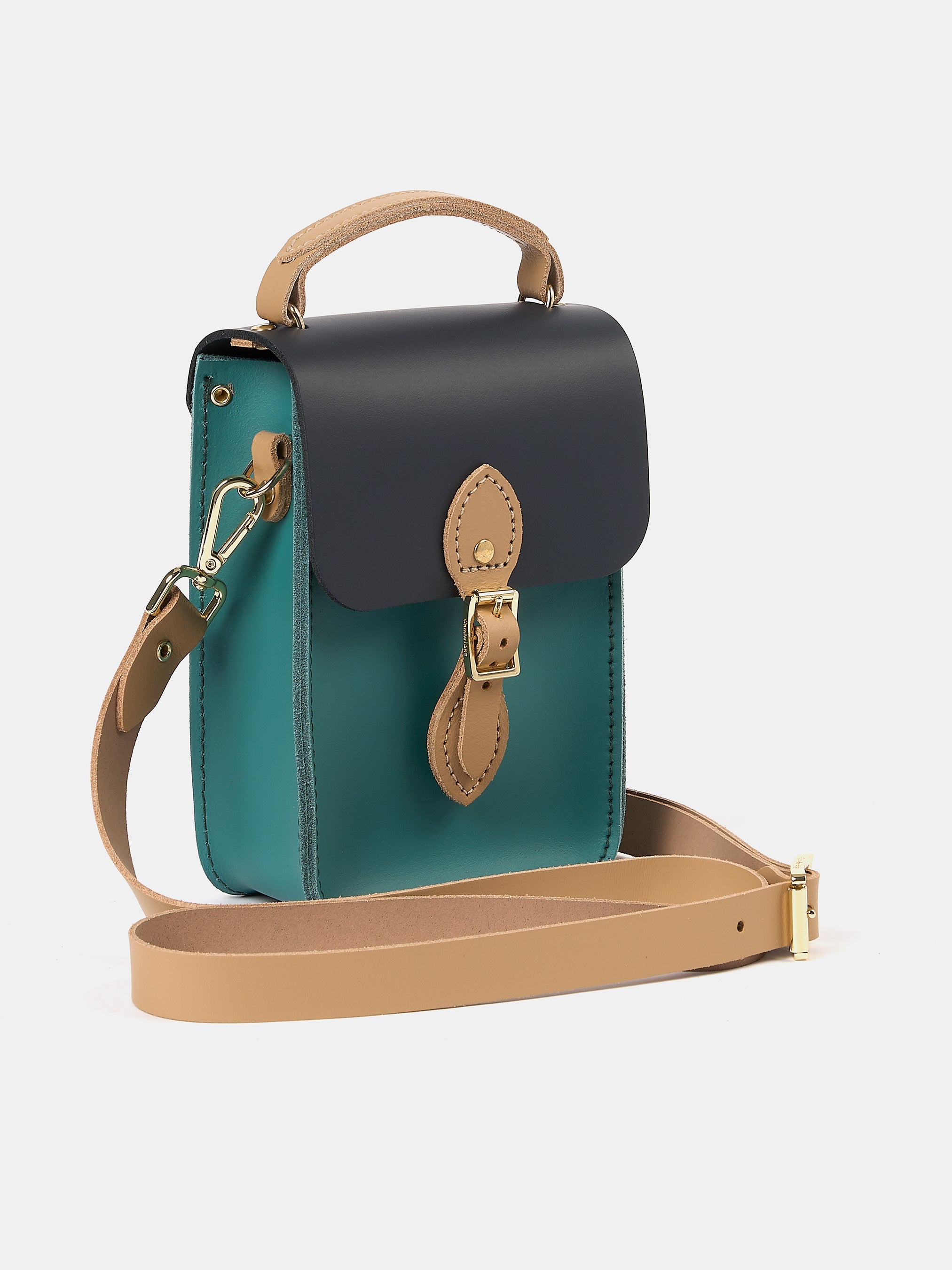 The Mini Binocular Bag - North Sea, Navy & Iced Coffee