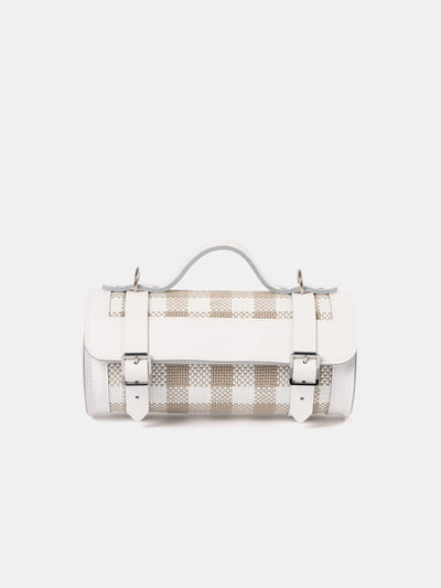 Taupe Plaid & Brilliant White