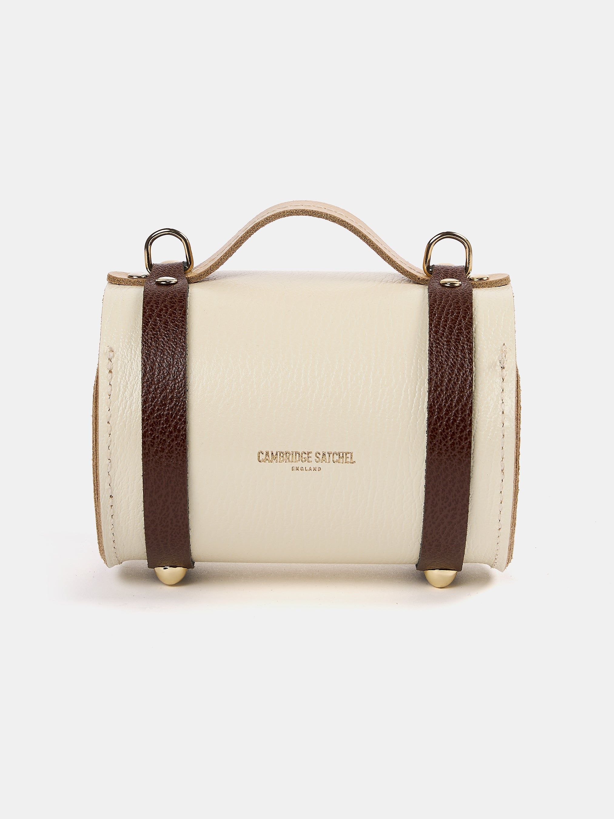 The Micro Bowls Bag - Walnut, Sheepskin & Natural Goat Grain