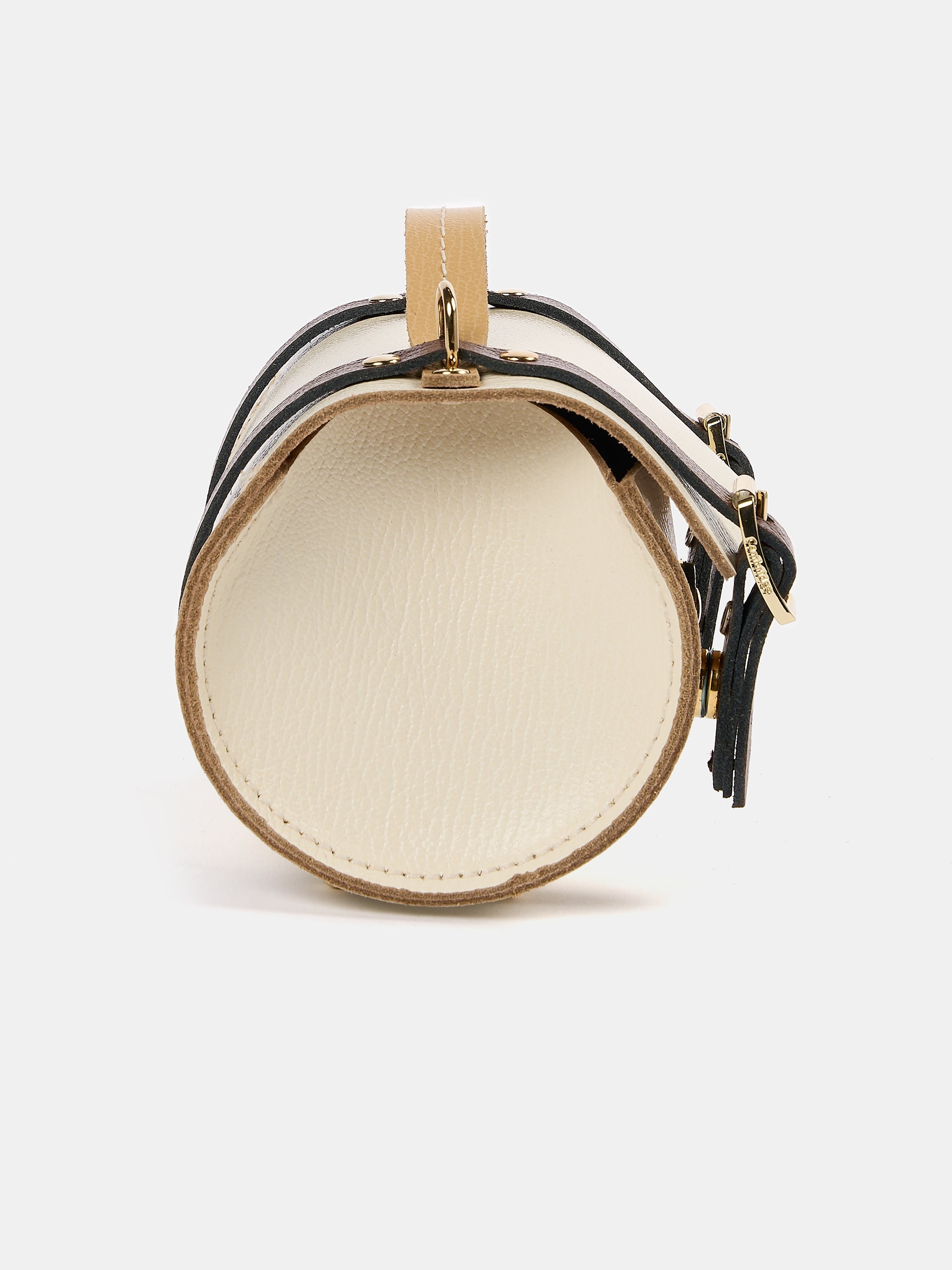 The Micro Bowls Bag - Walnut, Sheepskin & Natural Goat Grain