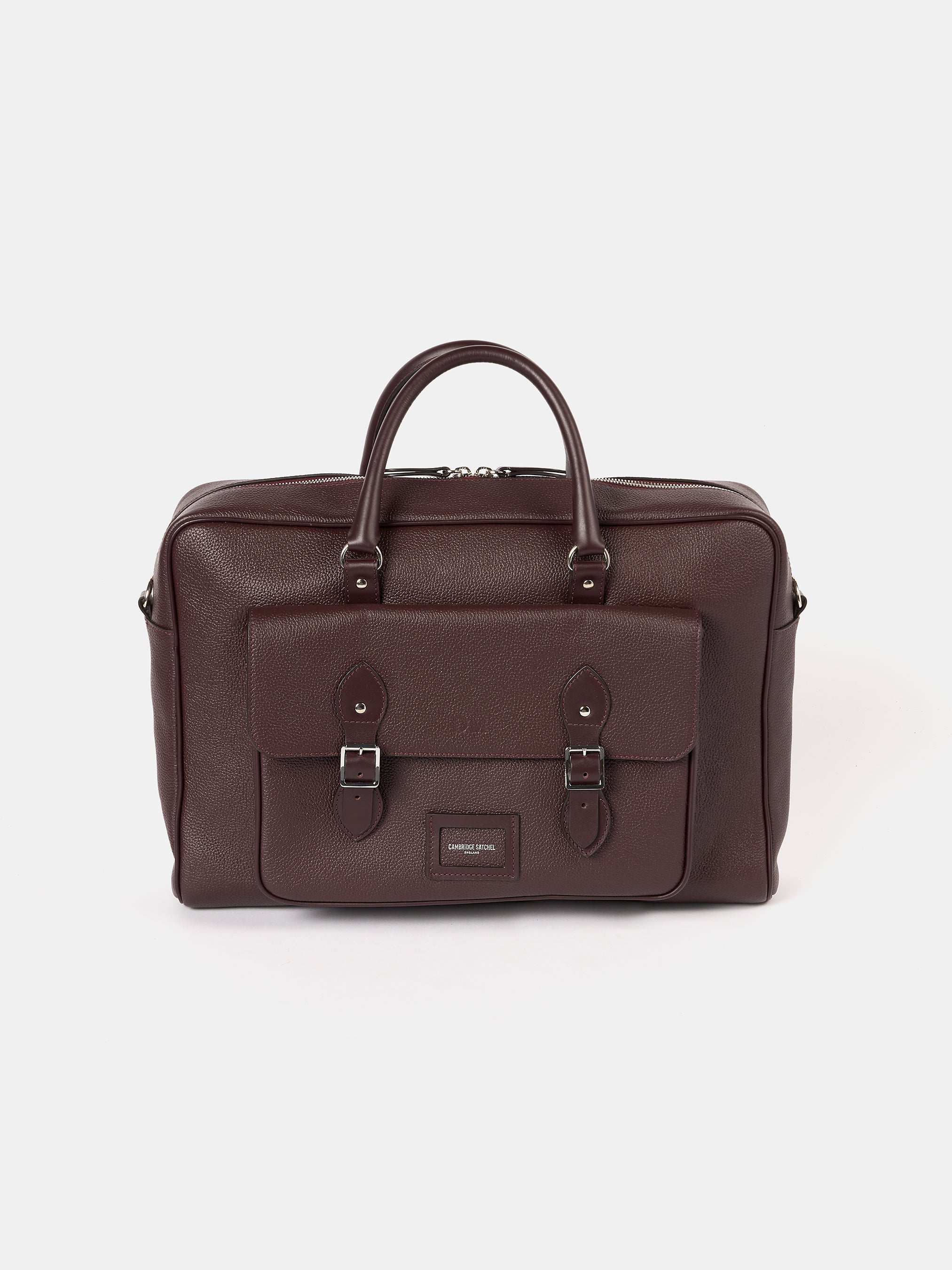 The Leather Brief - Bordeaux Calf Grain | Cambridge Satchel Company