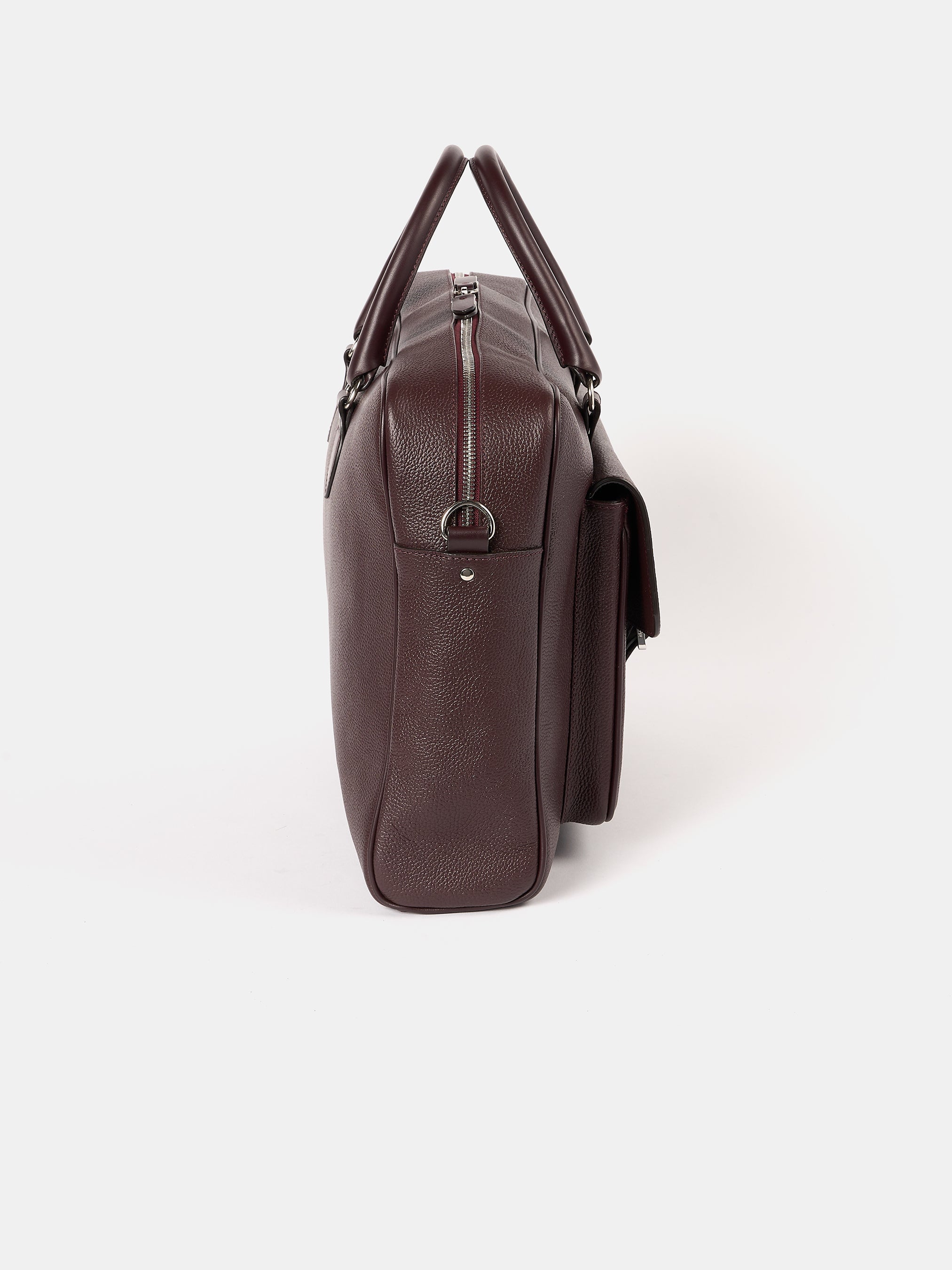 The Leather Brief - Bordeaux Calf Grain | Cambridge Satchel Company