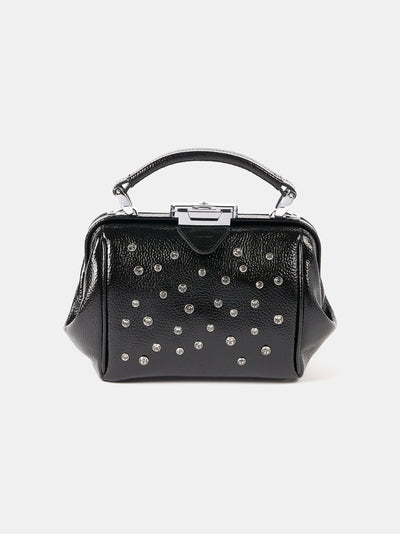 The Mini Sophie - High Shine Black Grain with Swarovski® Crystals