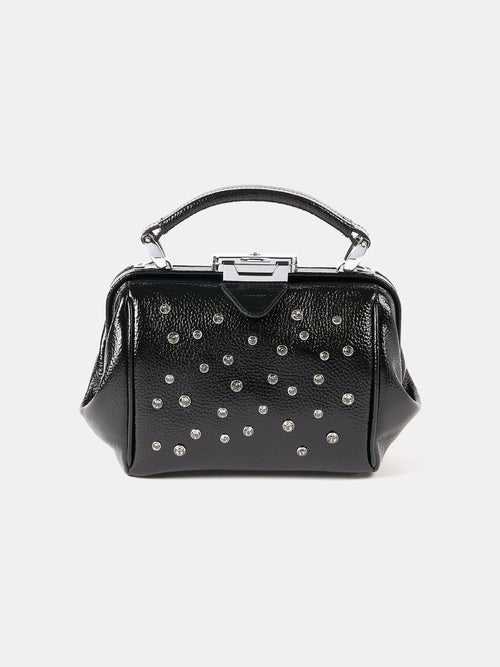 The Mini Sophie - High Shine Black Grain with Swarovski® Crystals