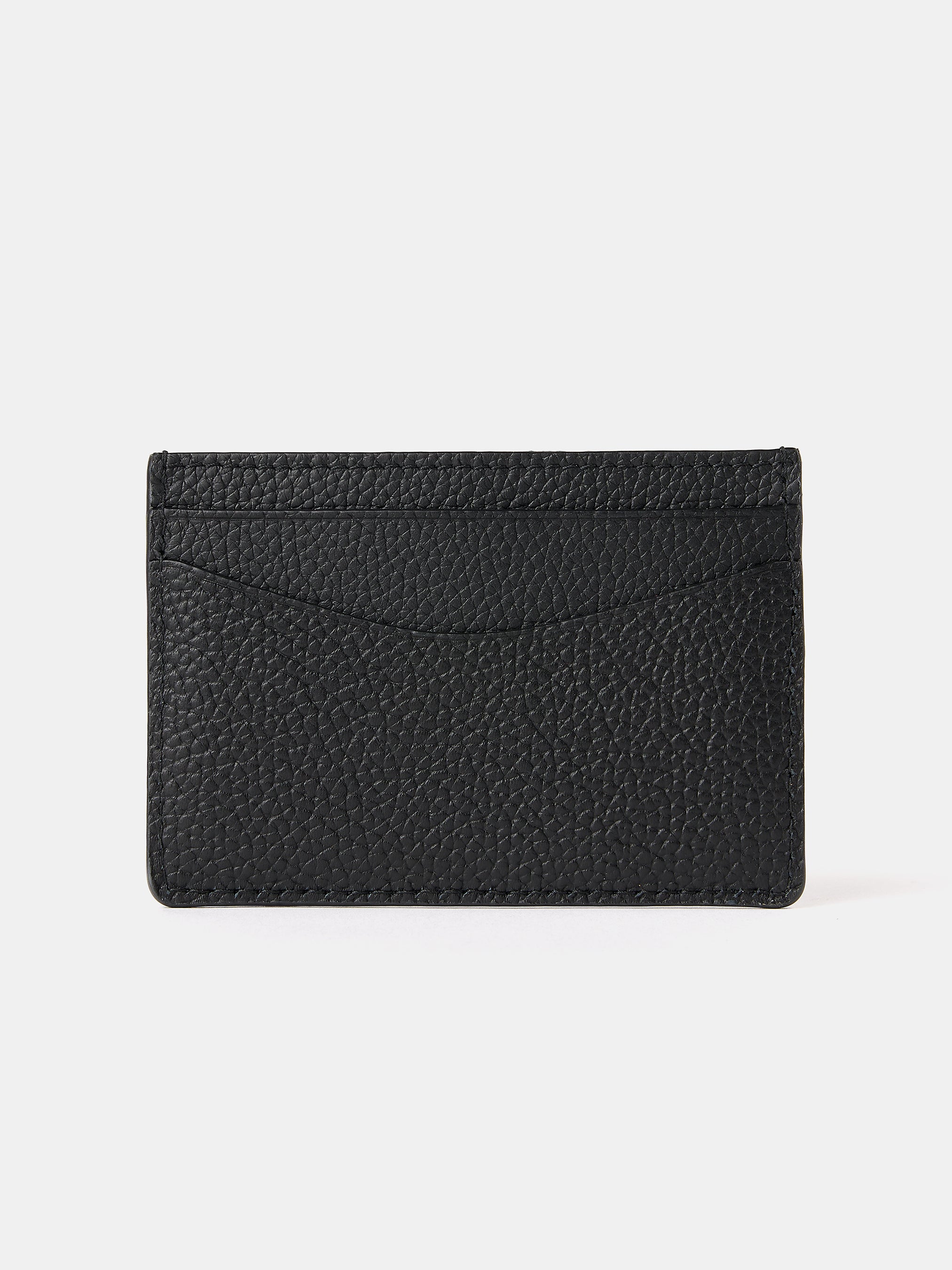 The Card Case - Black Madras Grain