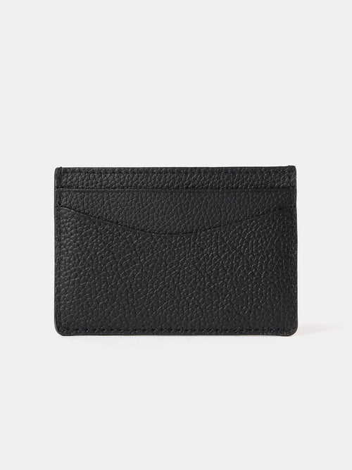 The Card Case - Black Madras Grain