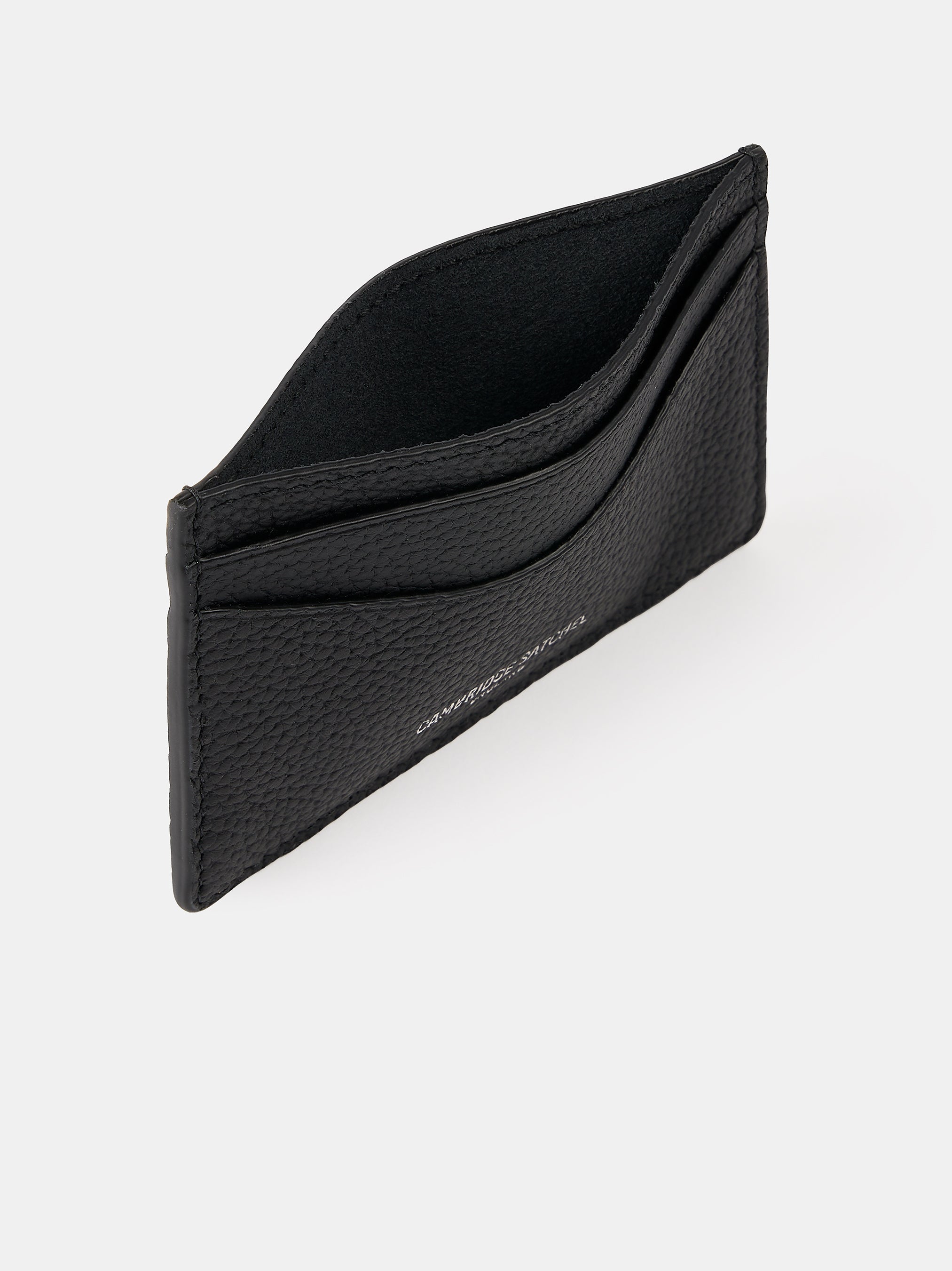 The Card Case - Black Madras Grain