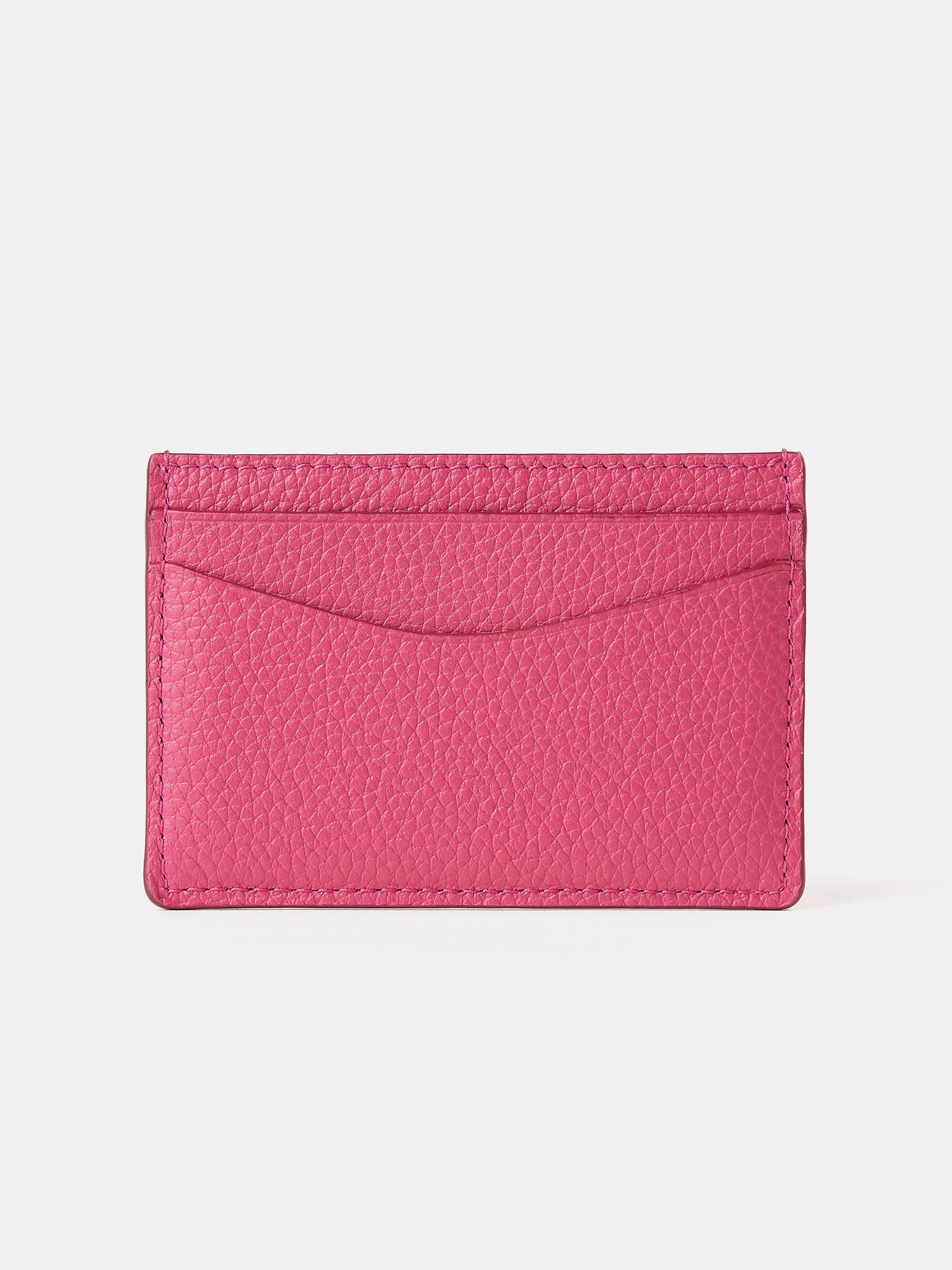 The Card Case - Fuchsia Pink Madras Grain