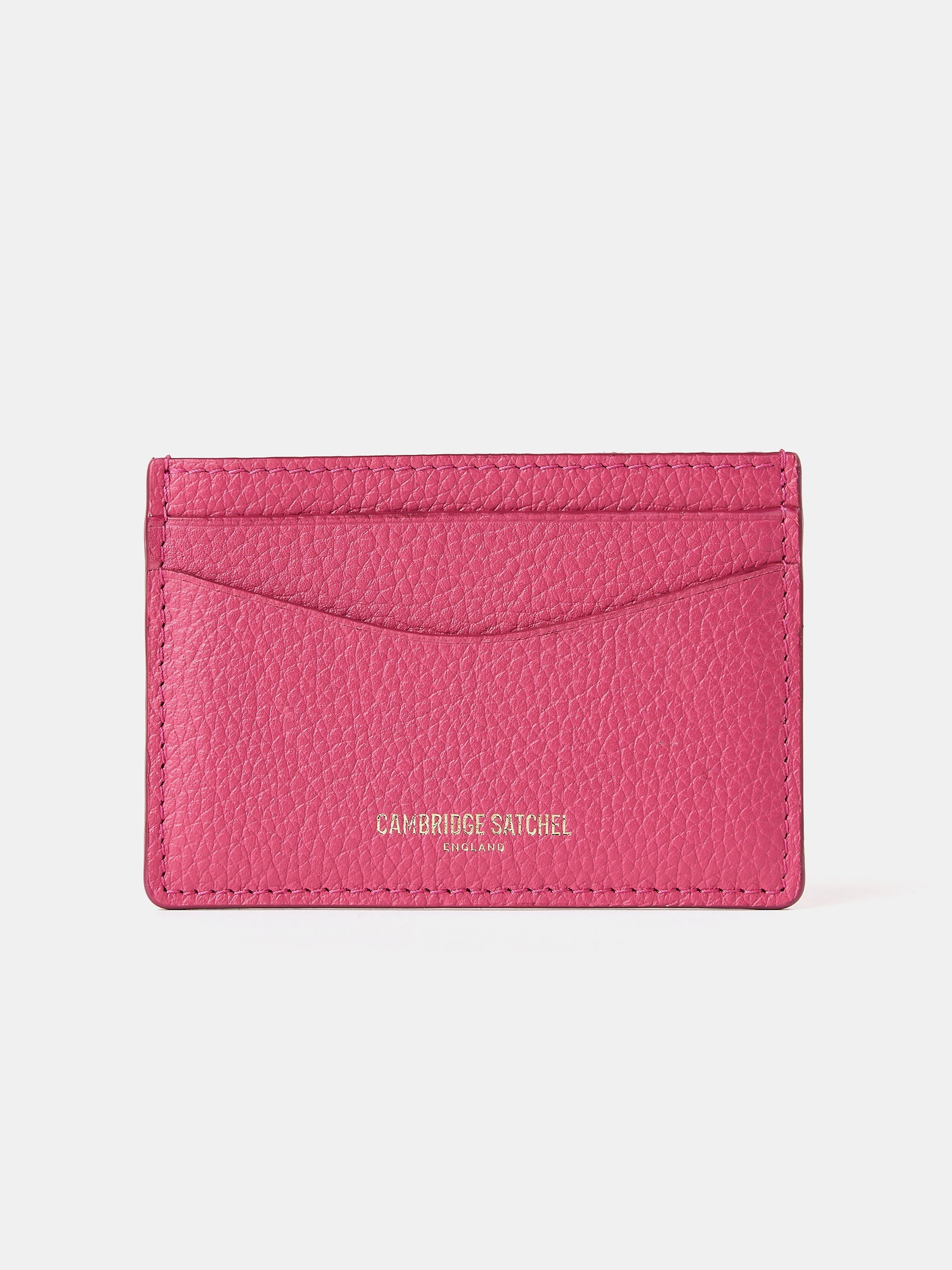 The Card Case - Fuchsia Pink Madras Grain