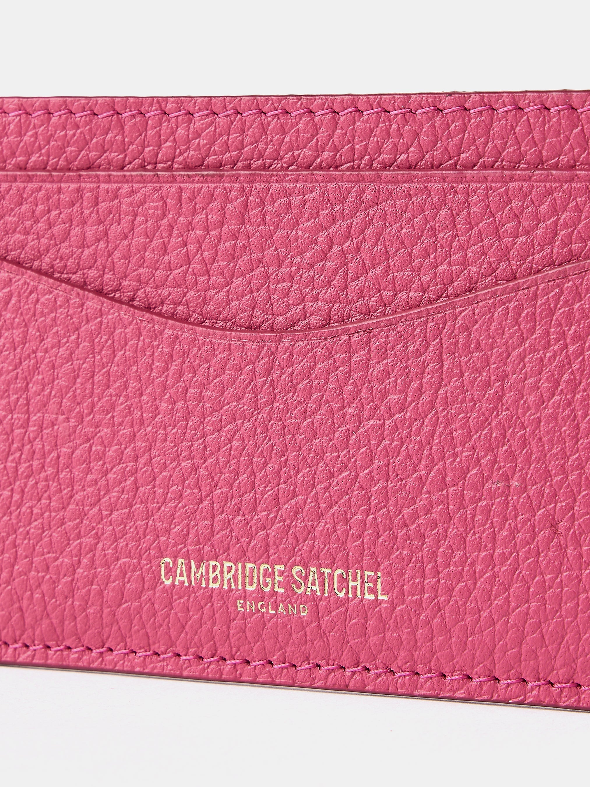 The Card Case - Fuchsia Pink Madras Grain