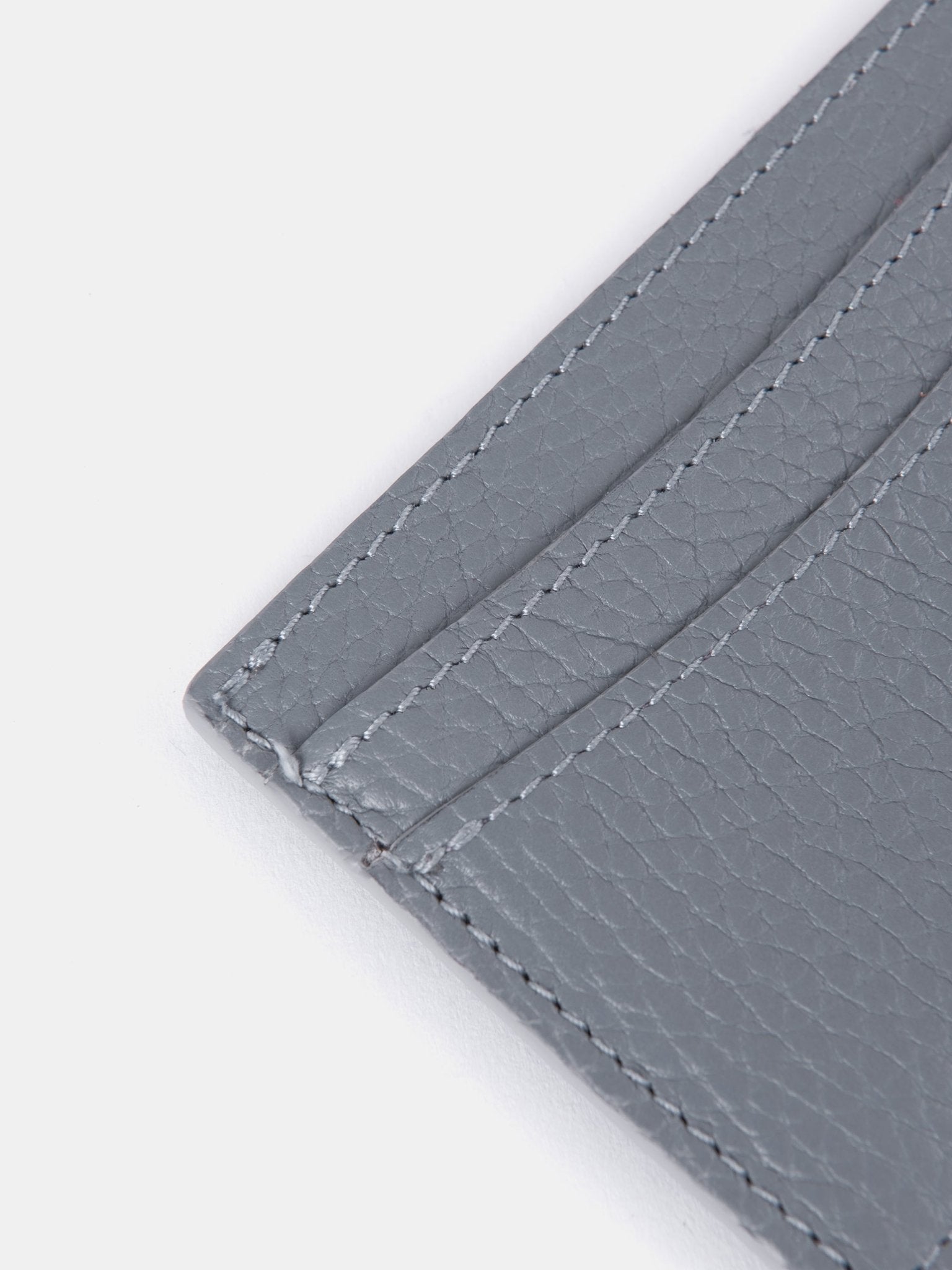 The Card Case - French Grey Calf Grain - Cambridge Satchel