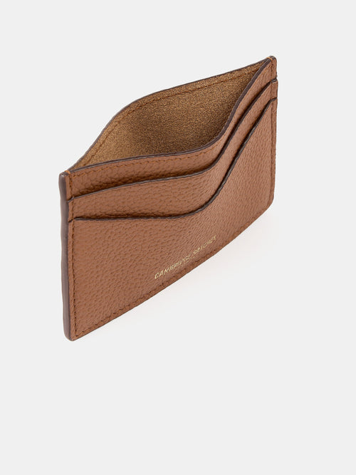 The Card Case - Tan & Clay Madras Grain