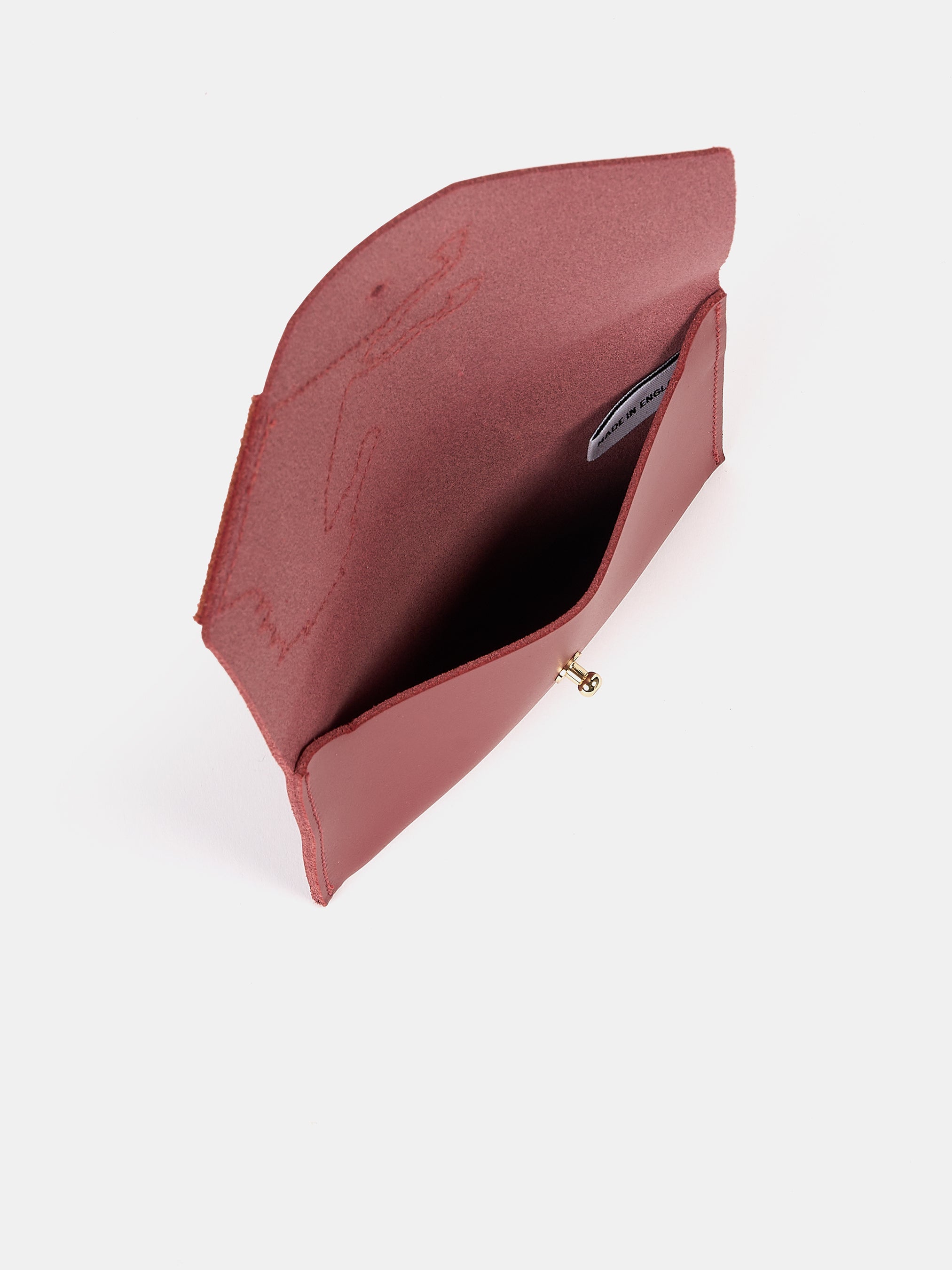 The Year of the Horse Money Purse - Red with Rust Suede Horse
