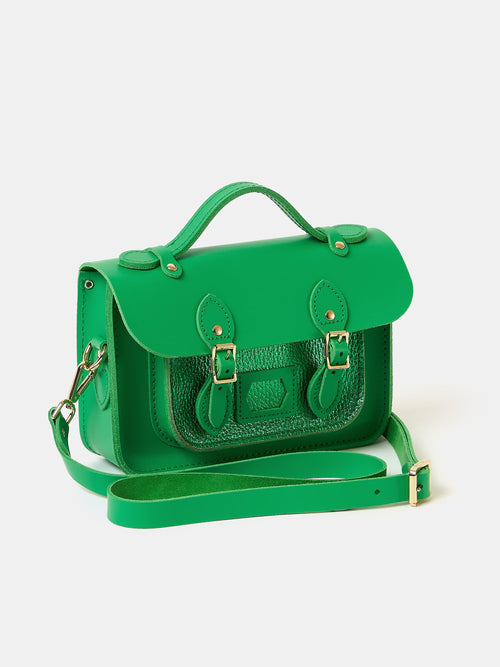 The Mini - Wicked Green with Wicked Green Metallic Calf