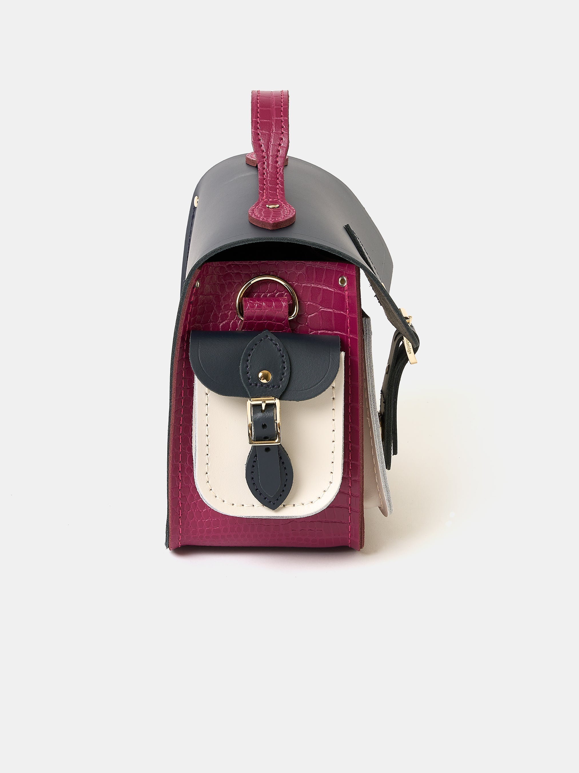 The Traveller - Magenta Croc, Clay & Navy