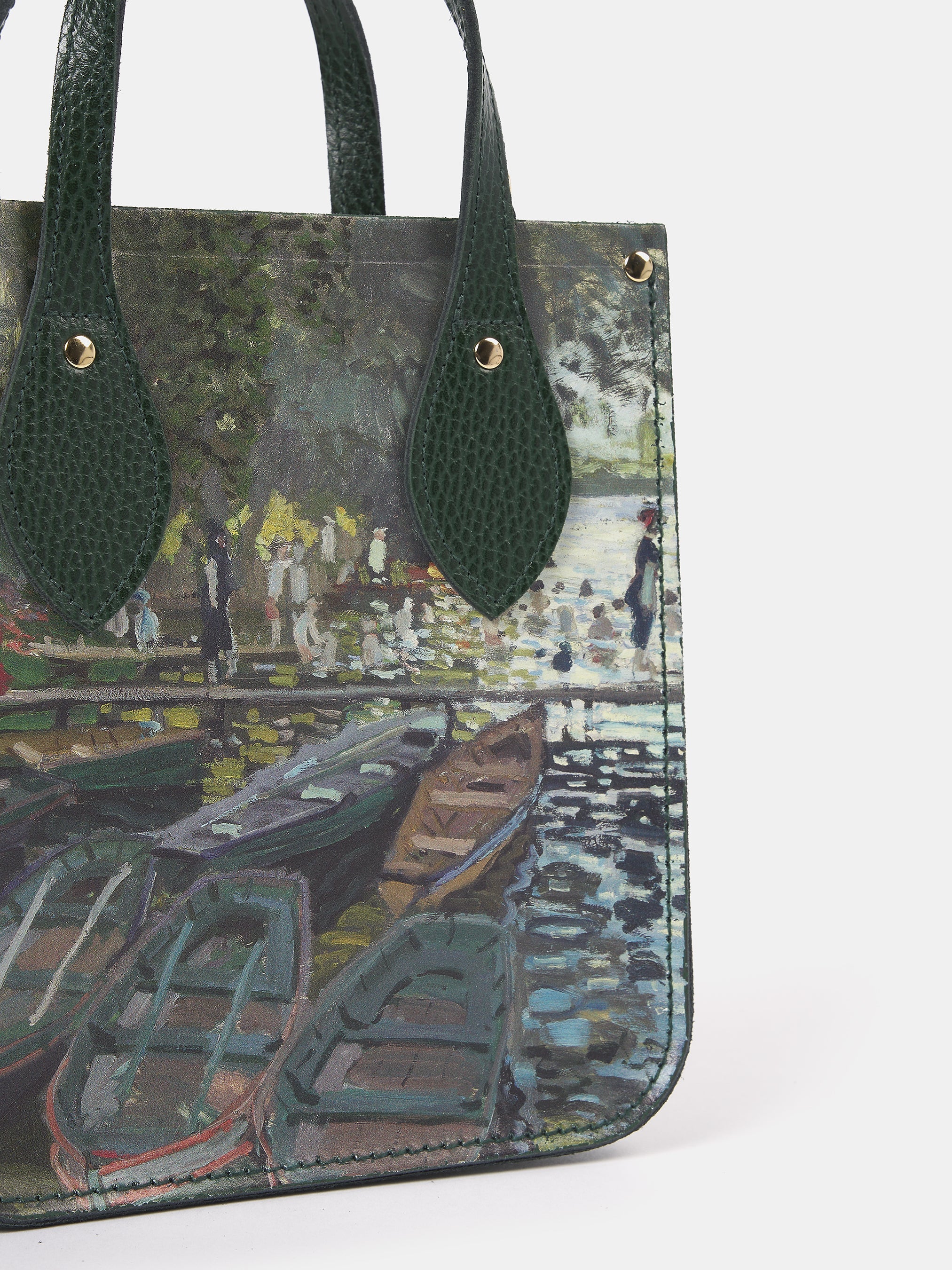 The Mini Tote - Racing Green with La Grenouillere