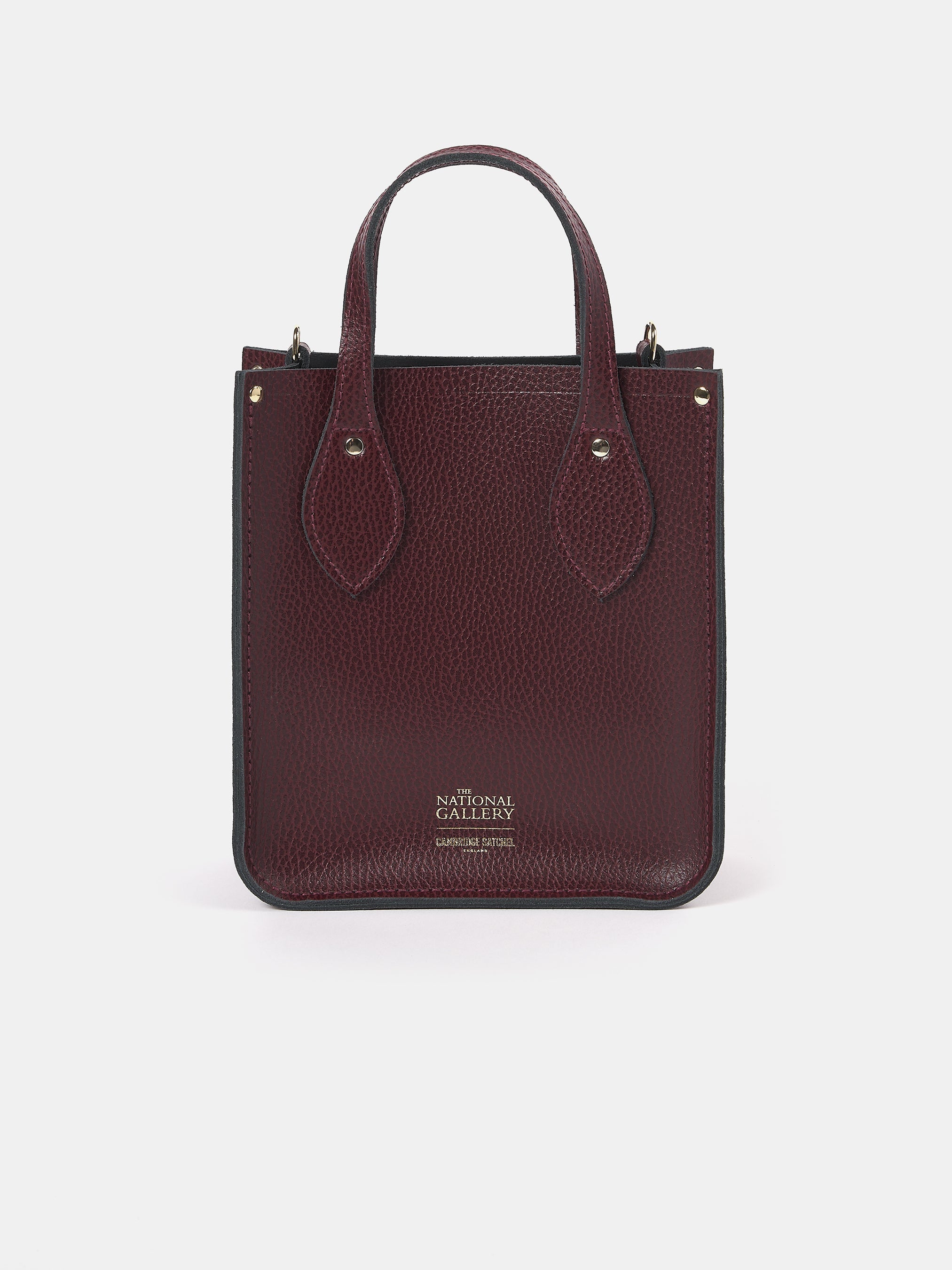 The Mini Tote - Oxblood with Water Lillies