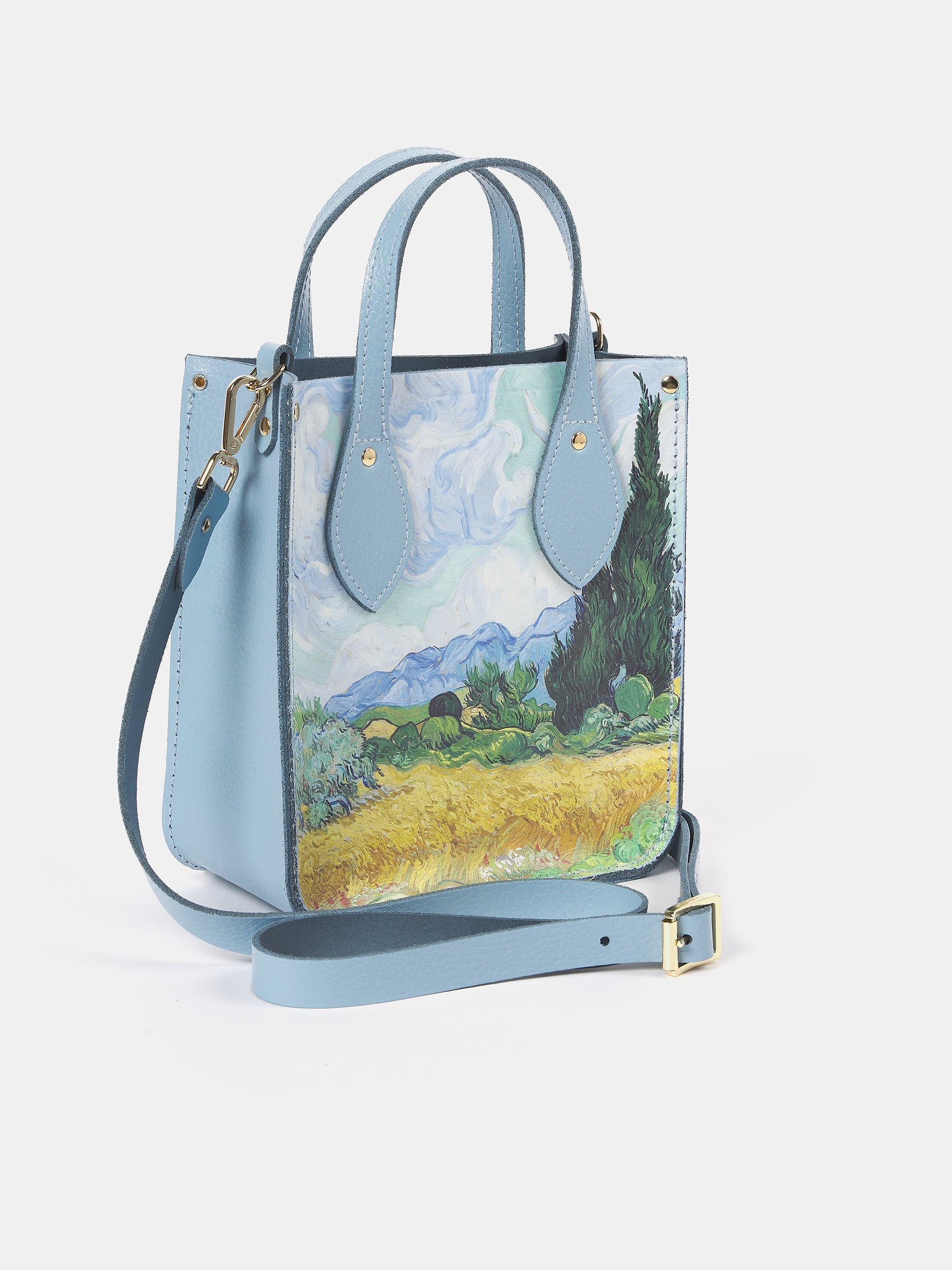 The Mini Tote - Delphinium with A Wheatfield