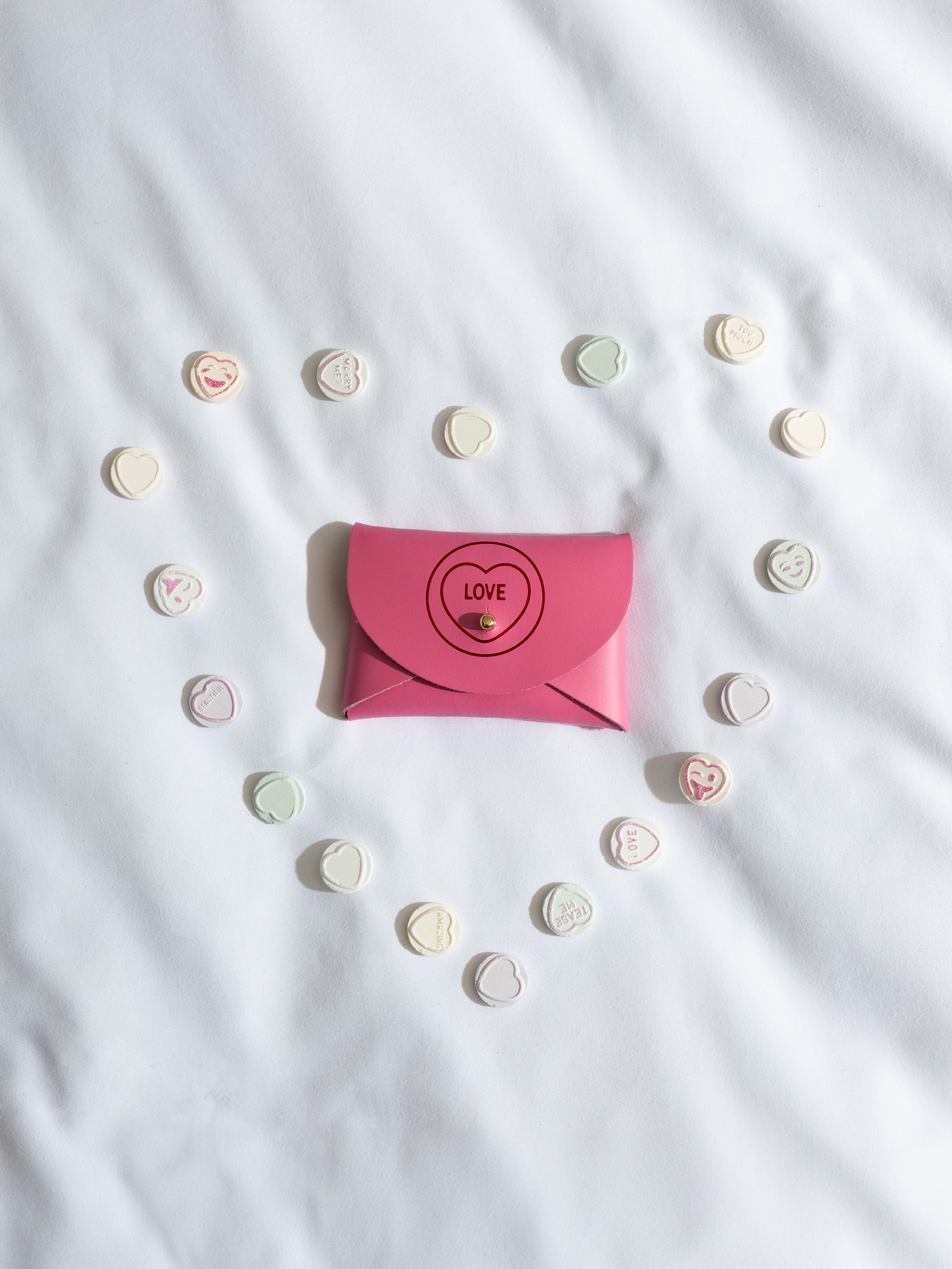 The Mini Purse - Love Hearts Candy Pink